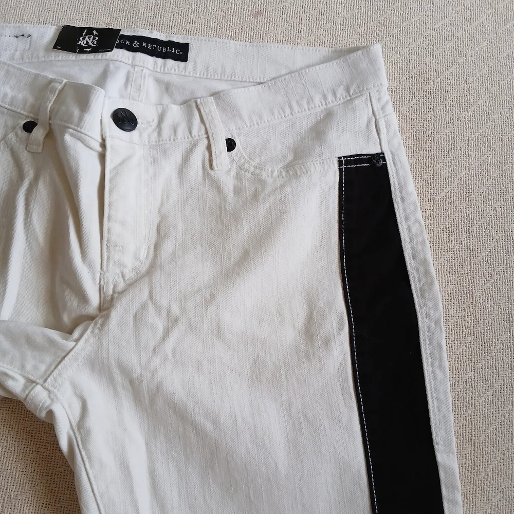 rock & republic ♡ 2 timer carnivale jeans 12 y3k streetwear biker indie tuxedo